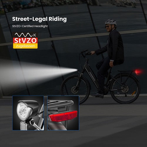 Elektrovelosipēds Touroll MA1 250 W vidējas piedziņas motors