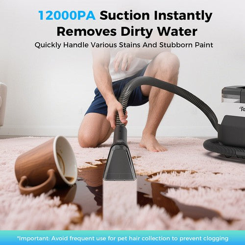 Teendow C6 MAX 3in1 paklāju tīrītājs – 12000 Pa sūkšanas jauda