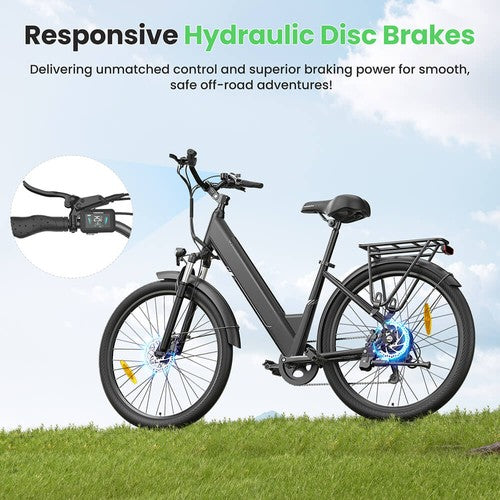 Touroll J1 Pro elektriskais velosipēds, 250W motors, 36V 15.6Ah