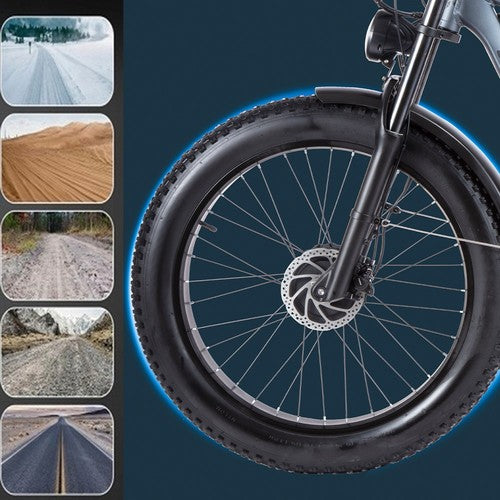 ORZELEBIKE K17 elektriskais velosipēds, 1000 W * 2 motors, 48 V 25 Ah