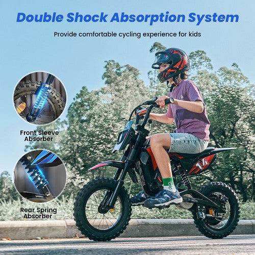 A14 bērnu elektromotocikls, 500 W motors.