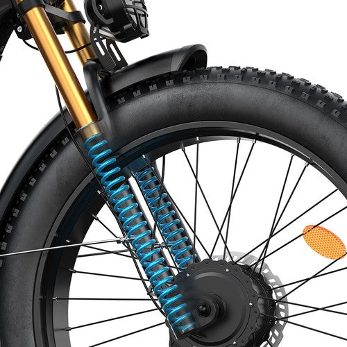 FENGQS H6PRO Elektriskais velosipēds, 1000W*2 motors, 52V 17.5Ah