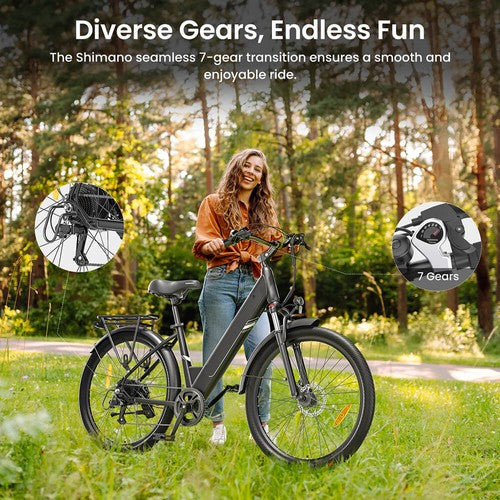 Touroll J1 Pro elektriskais velosipēds, 250W motors, 36V 15.6Ah