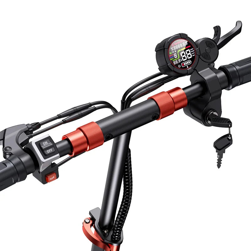 iScooter iX5S elektriskais skrejritenis ar 1000 W motoru, 48 V, 15 Ah akumulatoru