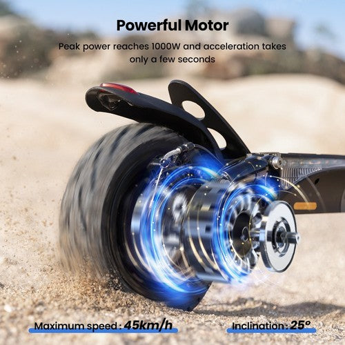 iScooter W9 Elektriskais skūteris, 1000W motors, 48V 14Ah