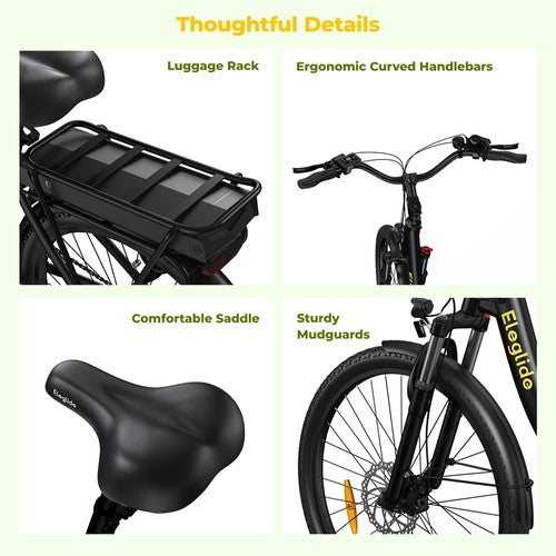 Eglide C2 elektriskais velosipēds ar vidējas piedziņas motoru 13Ah