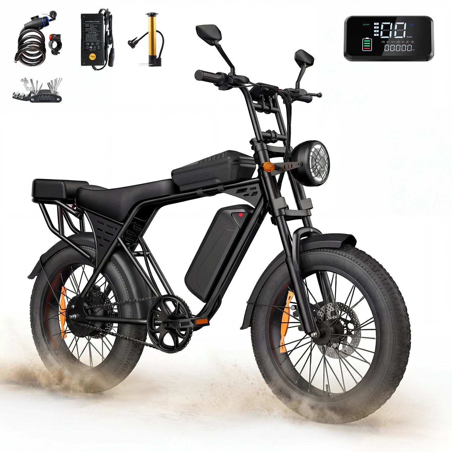 AtlasTrek X5 elektriskais velosipēds 48V 15Ah 250W