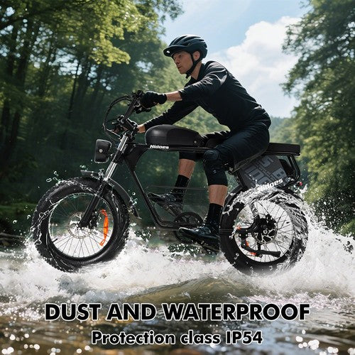 Hidoes B9 elektriskais velosipēds, 750 W motors, 48 V 18,2 Ah + 15,6 Ah dubults akumulators