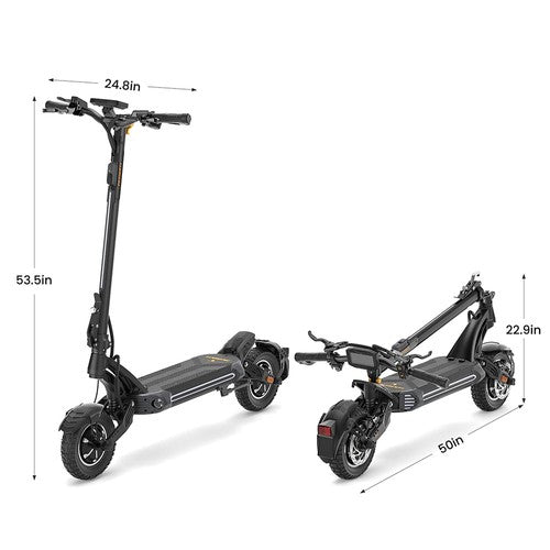 Ausom SR1 Elektriskais Skūteris, 2*1000W Motors, 52V 20.8Ah