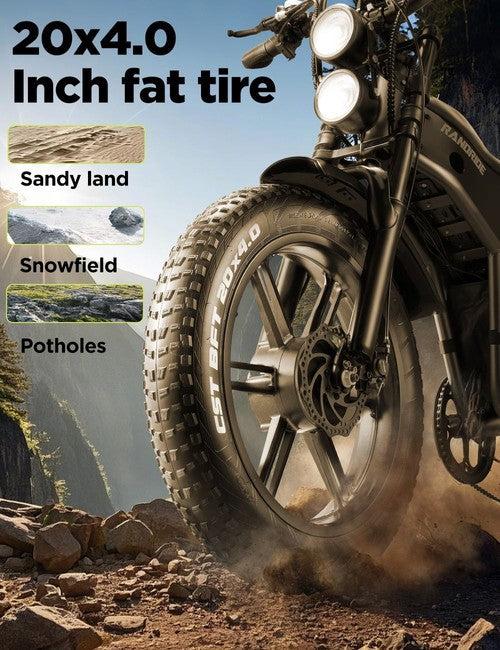 RANDRIDE DM711 elektriskais velosipēds, 1000W*2 motors, 48V 20Ah