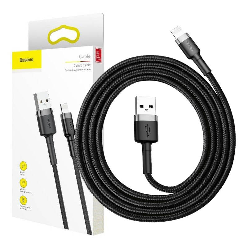 Baseus Cafule USB Lightning Cable 1,5A 2m (Gray+Black)