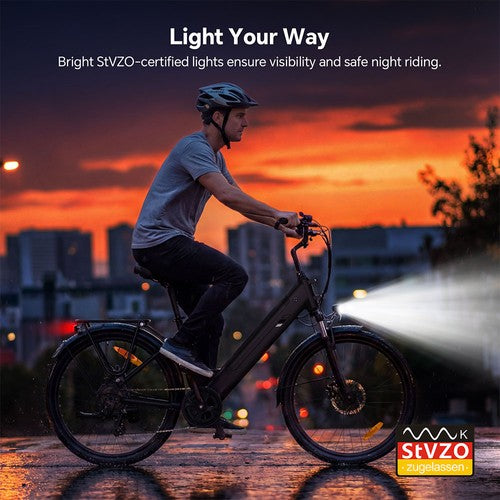 Touroll J2 ST Pro elektriskais velosipēds, 45 Nm griezes moments, 36 V 15,6 Ah