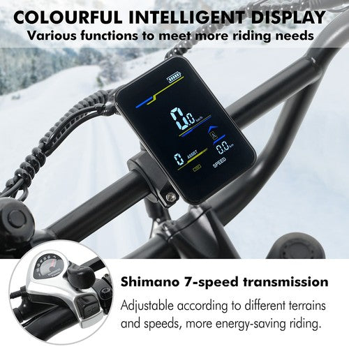 Hidoes B9 elektriskais velosipēds, 750 W motors, 48 V 18,2 Ah + 15,6 Ah dubults akumulators