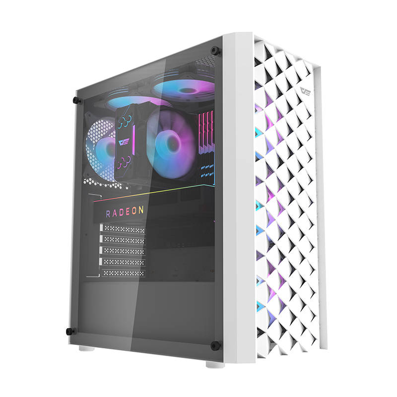 Darkflash DK351 computer case (white) + 4 RGB fans