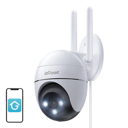WiFi 3MP bezvadu āra kamera ar grozāmu/noliecamu skatu ieGeek ZS-GQ2