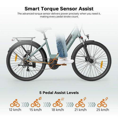 Foride Urbano 1 elektriskais velosipēds, 250 W, 36 V 13 Ah