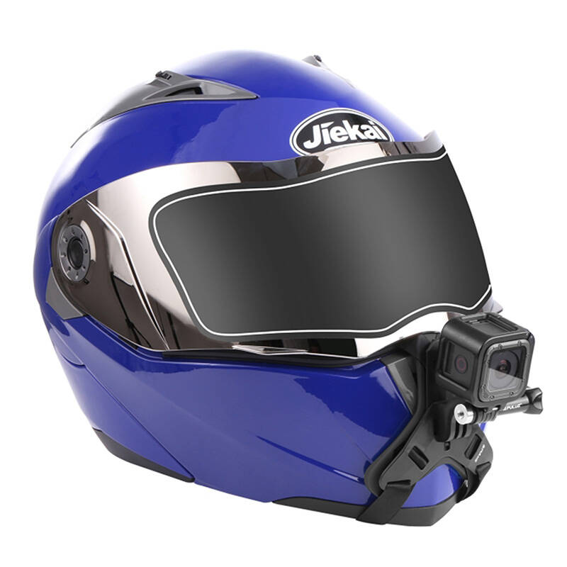 PULUZ helmet chin mount for sports cameras (including X5 / X4, Osmo Action 5 Pro) PU579B