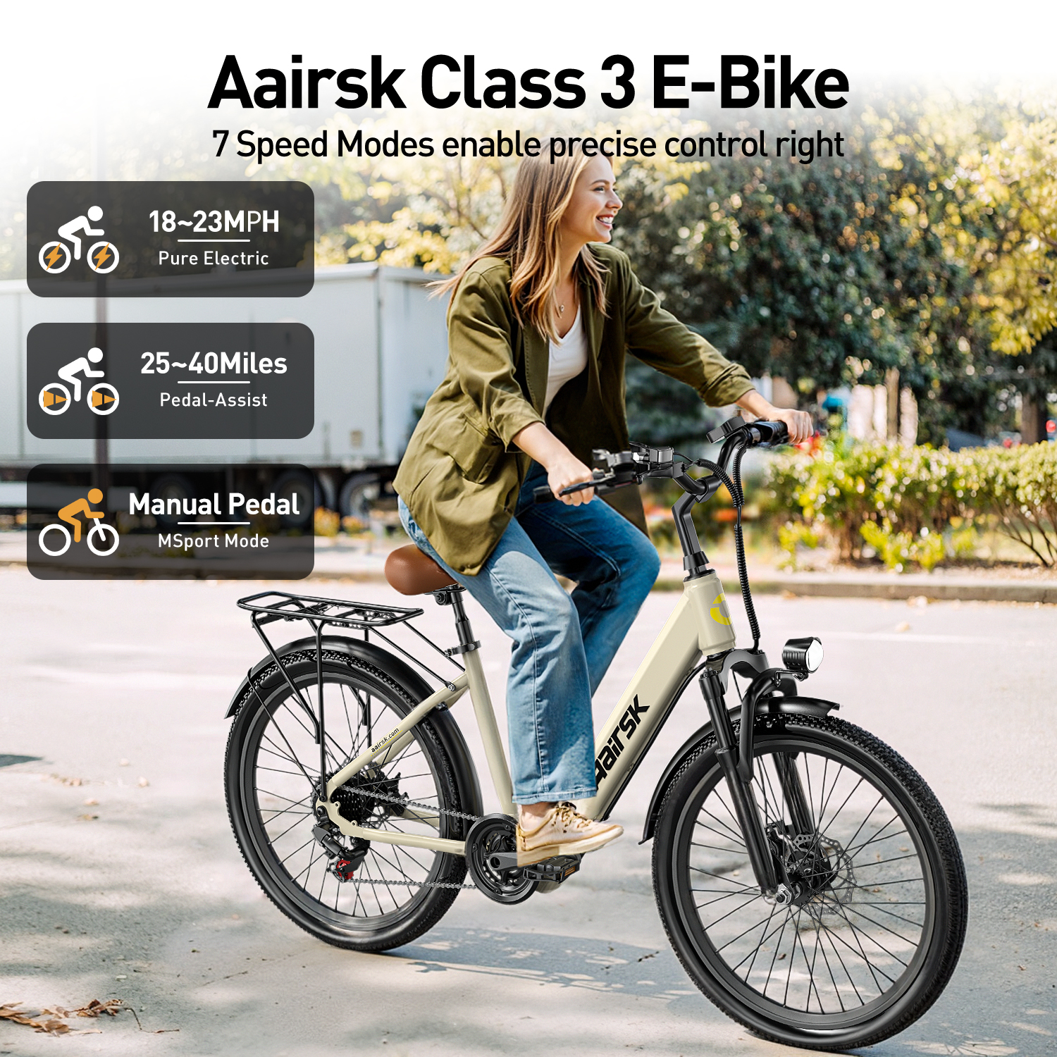 AAIRSK SU7 elektriskais pilsētas velosipēds