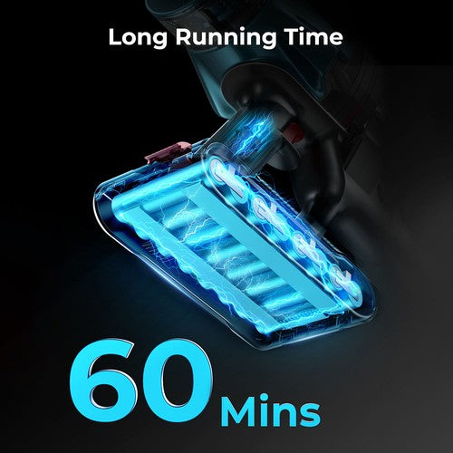 Laresar Ultra 7 bezvadu putekļu sūcējs, jaudīga 550 W / 45 kPa sūkšana