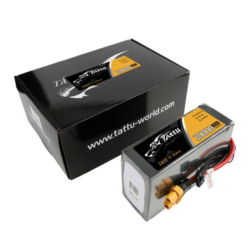 Tattu 10000mAh 44.4V 30C 12S1P Lipo Battery Pack with AS150U Plug