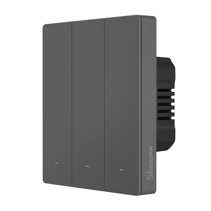 SONOFF M5-3C-80 Smart WiFi Wall Switch (3-channel, flush-mount, graphite)