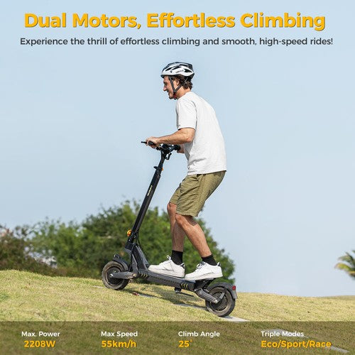 Ausom L2 Elektriskais Skūteris, 2*800W Motors, 48V 15.6Ah