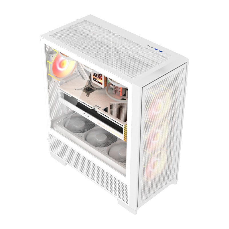 DarkFlash AIRNOVA computer case (white) + 3 fans
