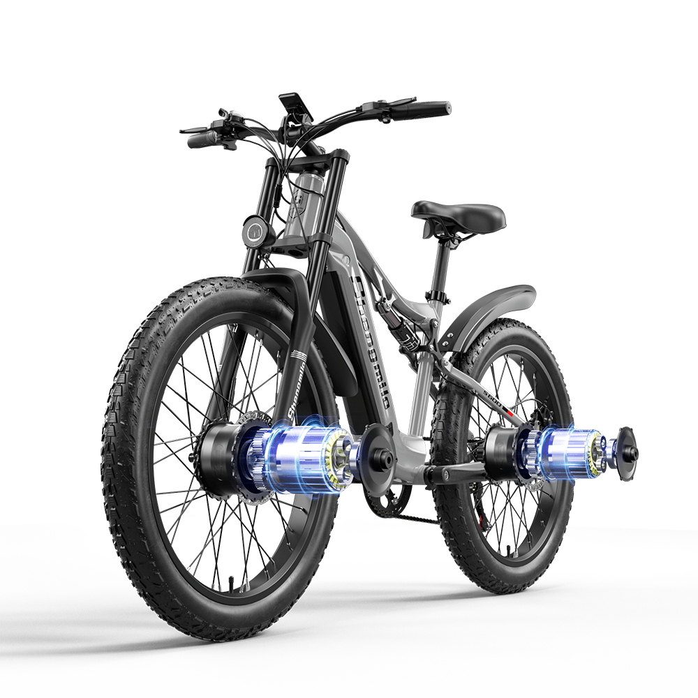 Shengmilo S600 divu motoru 2000W elektriskais velosipēds, 48V17.5AH