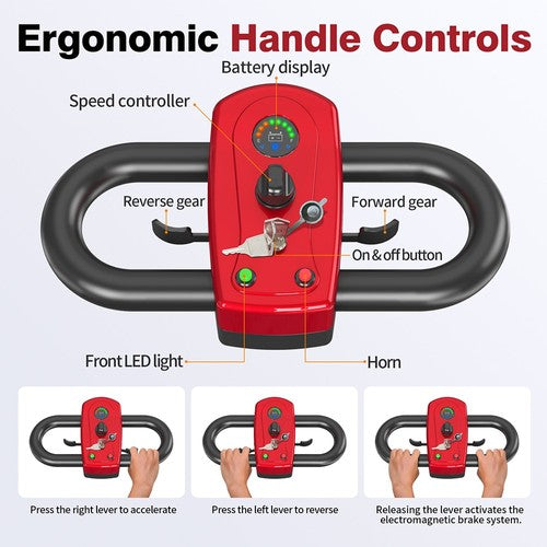 Unificare Lucas Pro četrriteņu skrejritenis, 180 W motors, 24 V 12 Ah