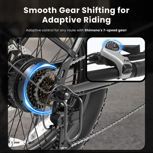 Touroll S3 Elektriskais velosipēds, 250W motors, 36V 13Ah