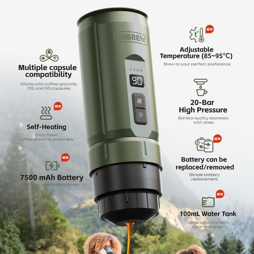 HIBREW H4C pārnēsājamais espresso kafijas automāts