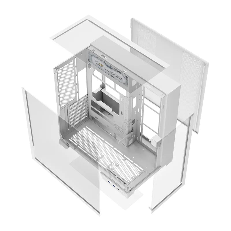 Computer case DarkFlash TH285 PLUS + 8 fans (white)