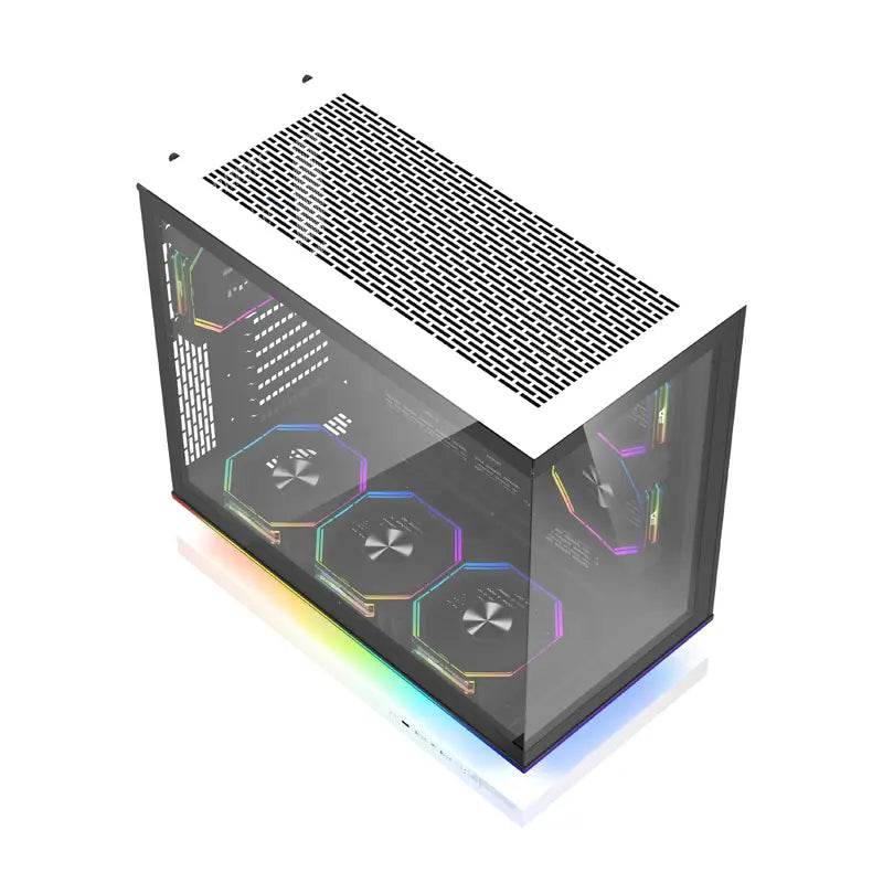 DarkFlash F1 ATX Computer Case + 6 Fans (White)