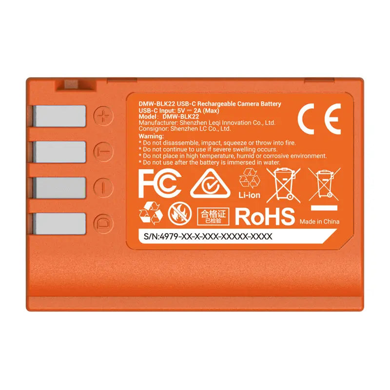 Camera battery SMALLRIG DMW-BLK22 (orange)