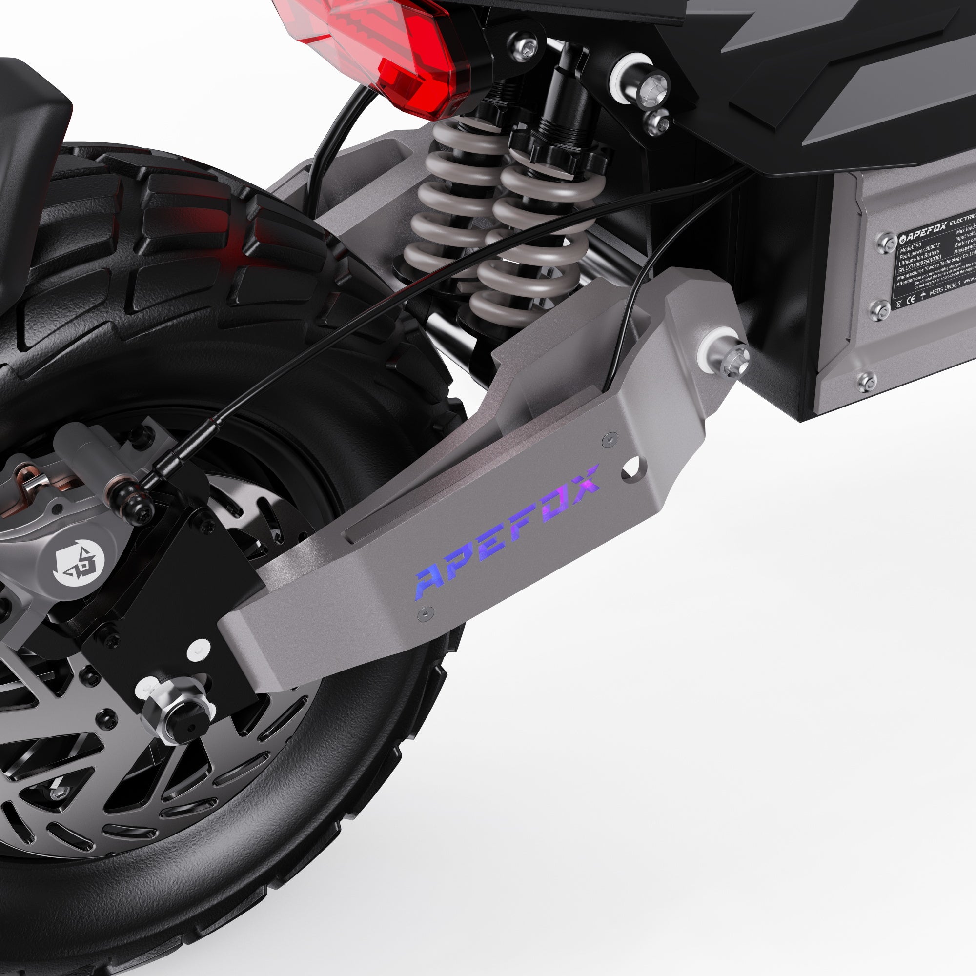 APEFOX T90 elektriskais skrejritenis, 2100W *2 motori, 60V 31,2Ah