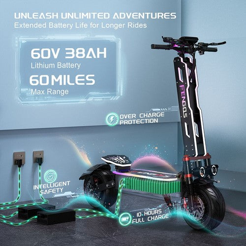 FENGQS GT9 Elektriskais skrejritenis, 3500W*2 motors, 60V 38Ah