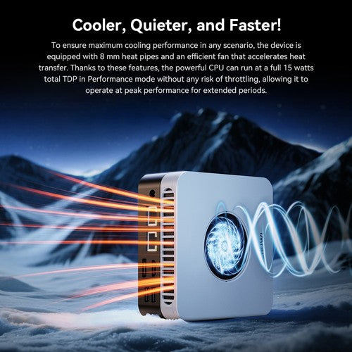 CHUWI LarkBox X mini dators, Intel N150 4 kodolu procesors ar maksimālo frekvenci 3,6 GHz, 16 GB RAM, 512 GB atmiņa