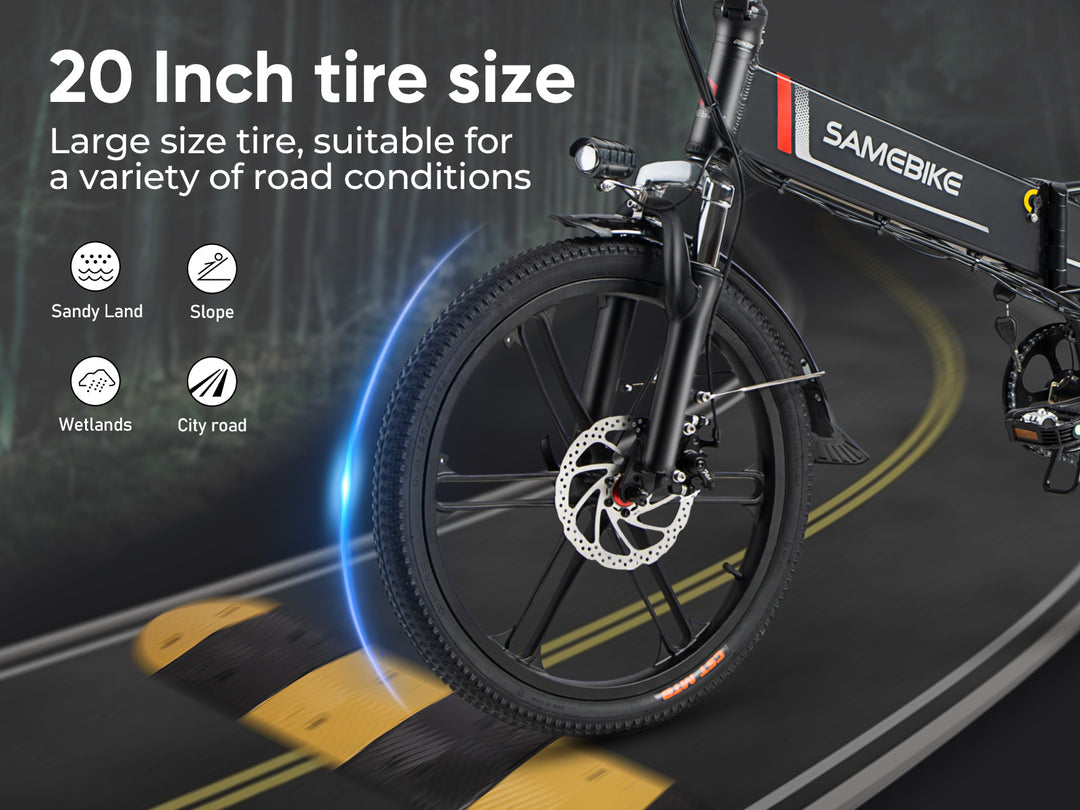 SAMEBIKE 20LVXD30-II saliekamais elektriskais velosipēds