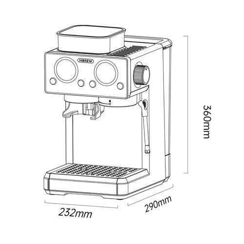 HiBREW H20 kafijas automāts, divkārša karstās un aukstās kafijas pagatavošana, 20 bāri