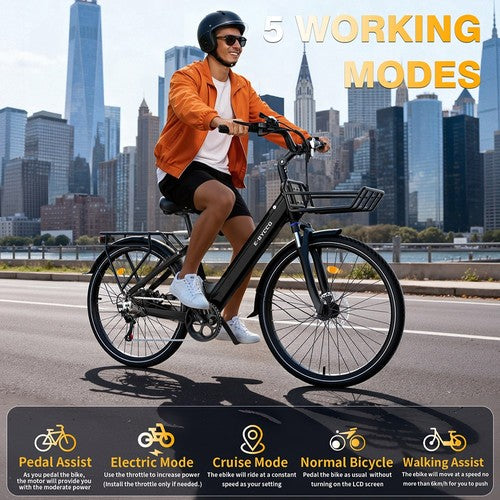 E·Bycco V1 elektriskais velosipēds, 250W motors, 36V 15,6Ah