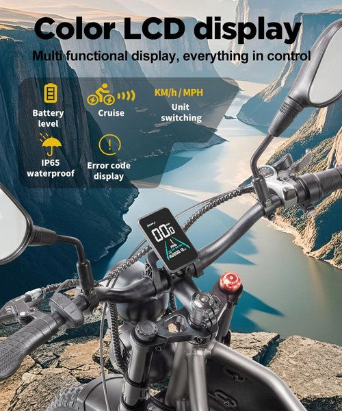 RANDRIDE DM711 elektriskais velosipēds, 1000W*2 motors, 48V 20Ah