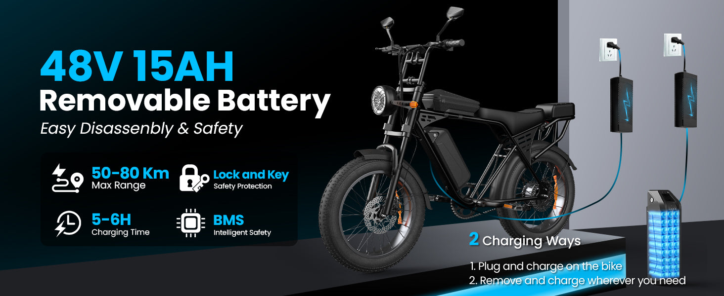 AtlasTrek X5 elektriskais velosipēds 48V 15Ah 250W