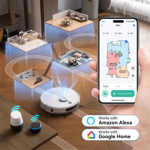 Tesvor S8 Max robotsūcējs ar 8000 Pa sūkšanas jaudu.