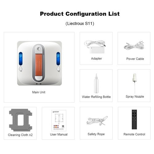 Liectroux S11 logu tīrīšanas robots, 8000Pa