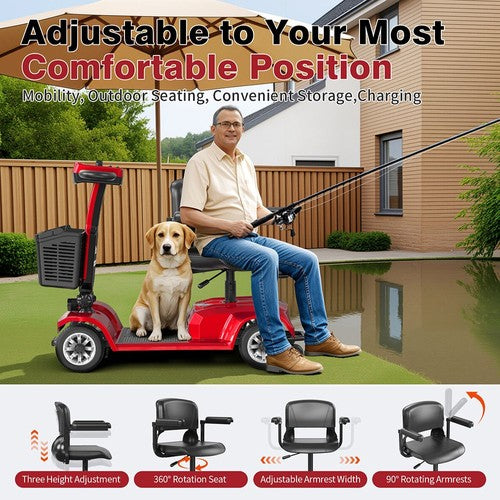 Unificare Lucas Pro četrriteņu skrejritenis, 180 W motors, 24 V 12 Ah