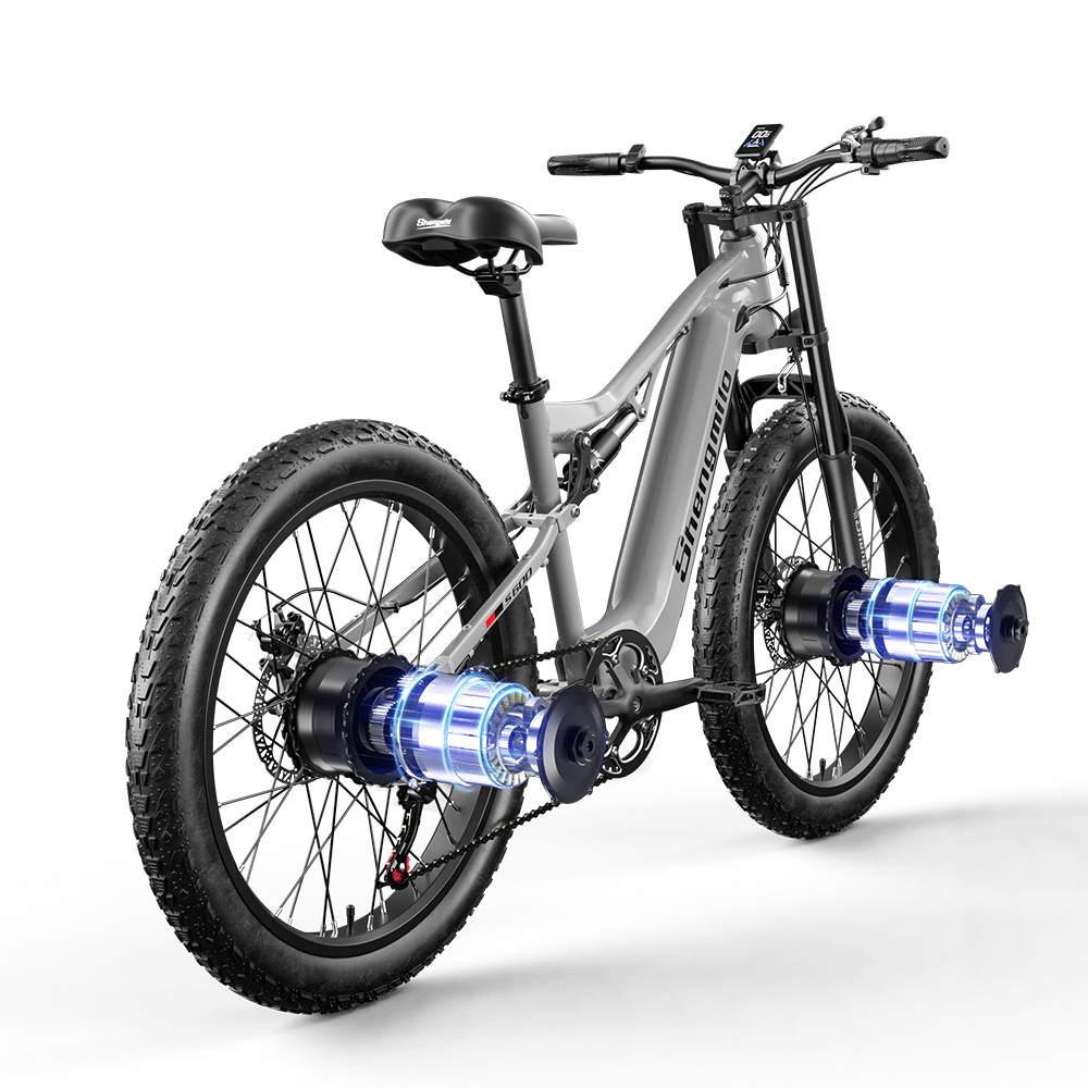 Shengmilo S600 divu motoru 2000W elektriskais velosipēds, 48V17.5AH