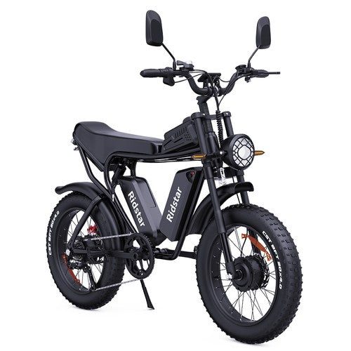 Ridstar Q20 Pro elektriskais velosipēds ar 1000 W * 2 motoriem, 52 V 20 Ah 2x