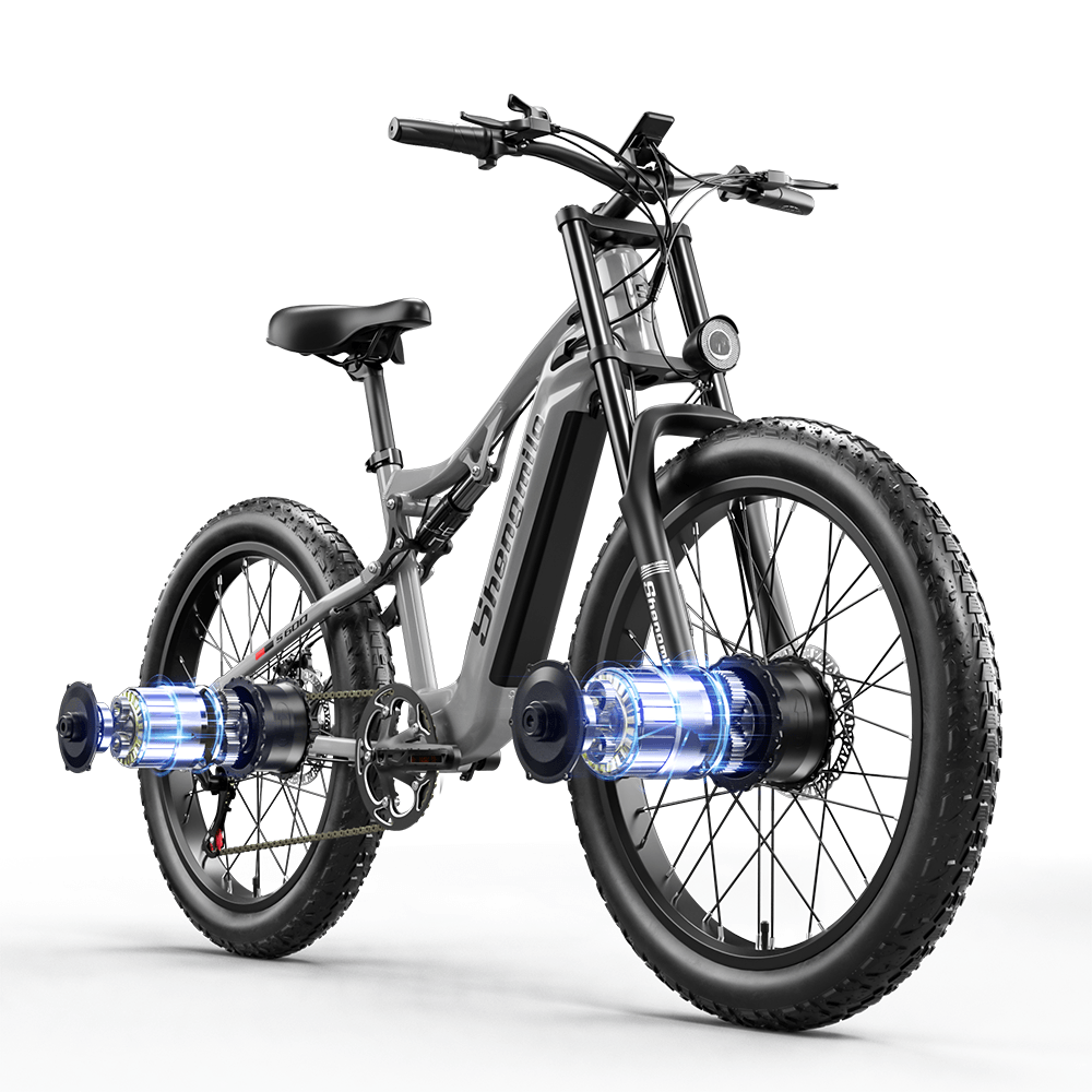 Shengmilo S600 divu motoru 2000W elektriskais velosipēds, 48V17.5AH