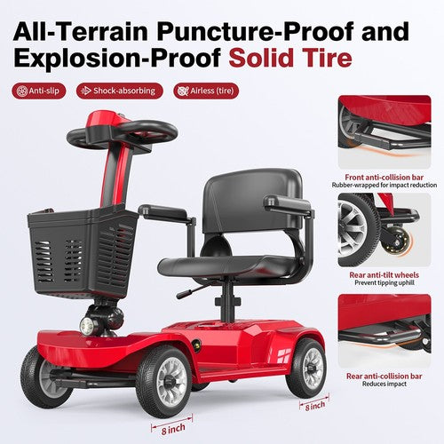 Unificare Lucas Pro četrriteņu skrejritenis, 180 W motors, 24 V 12 Ah