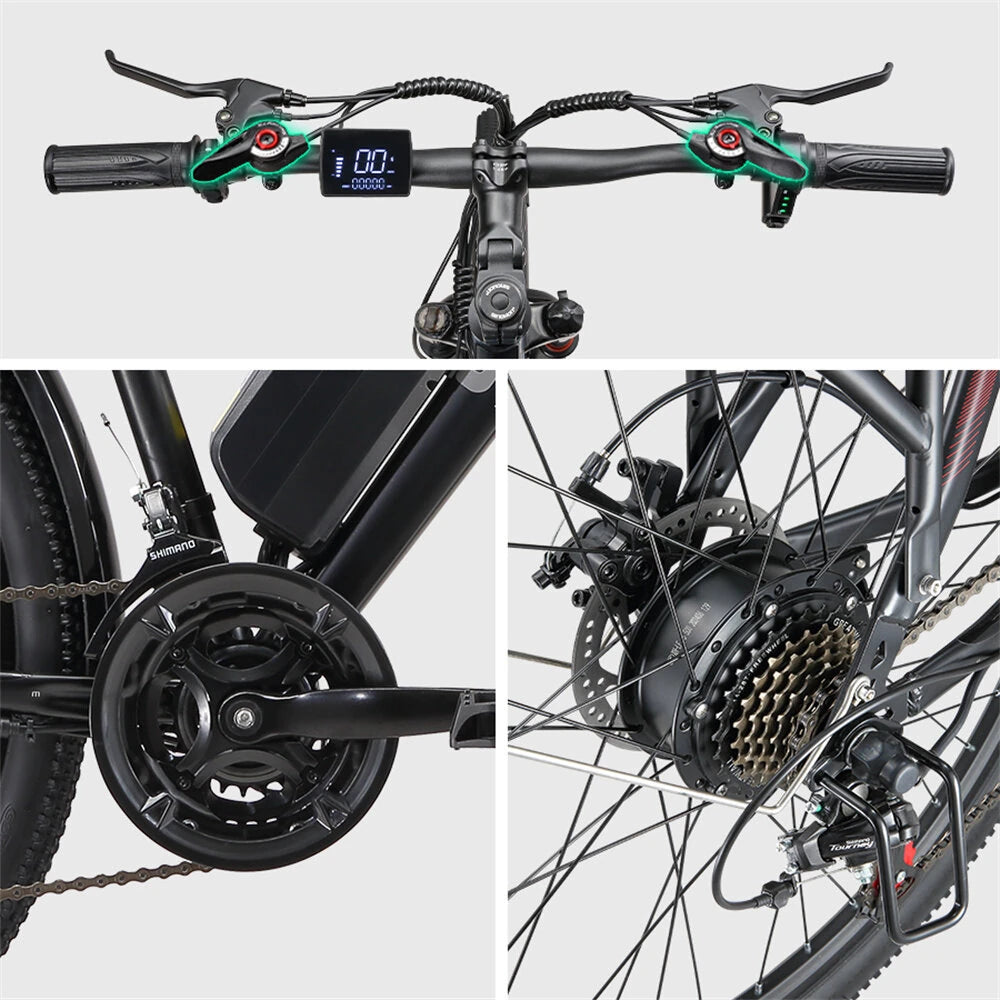 SINOHON EM200 elektriskais velosipēds 48V 12.5AH, 500W motors